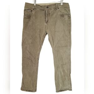KUHL Mens Hiking Pants Khaki Vintage‎ Patina Dye Outdoor Size 38 x 34